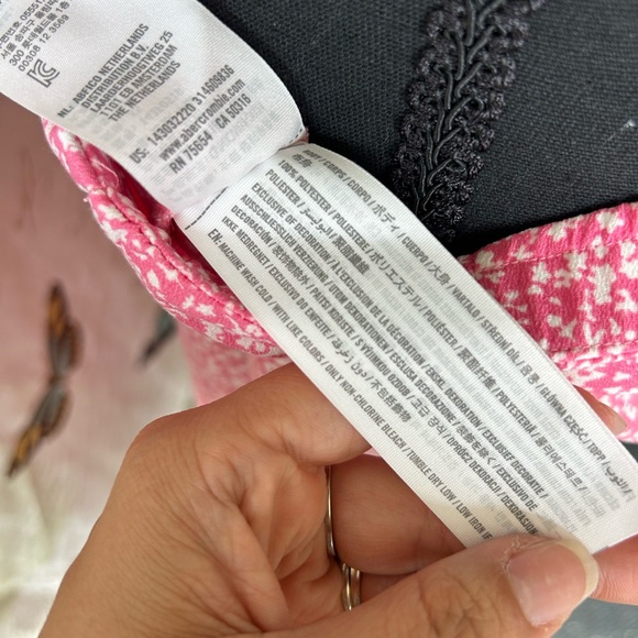 Abercrombie and fitch Women’s Pink Floral Midi Wrap Skirt - Picture 7 of 9